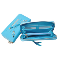 Dompet Ritsleting Kulit Sintetis Wanita, Dompet Ritsleting Kulit Sintetis Modis
