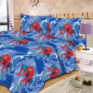 Thiết Kế 3d Phân Tán In 100% Polyester Sợi Nhỏ Khách Sạn Wedding Vải Bed Sheet Bedding Set