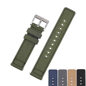 LAIHE Quick Release <span class=keywords><strong>cinturino</strong></span> <span class=keywords><strong>orologio</strong></span> da <span class=keywords><strong>uomo</strong></span> 20mm 22mm <span class=keywords><strong>cinturino</strong></span> in tessuto in 5 colori blu <span class=keywords><strong>nero</strong></span> verde grigio Beige - Product Image 1