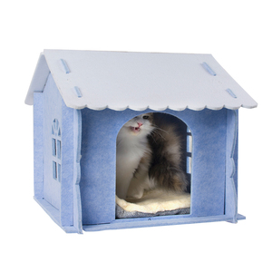 도매 맞춤형 디자인 패션 펠트 고양이 침대 집 고양이 집 - Product Image 1