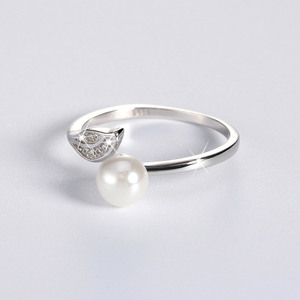 RINNTIN SR16 nuovo Design anello in argento Sterling con perle supporto vuoto per montaggio di perle per gioielli <span class=keywords><strong>da</strong></span> <span class=keywords><strong>donna</strong></span> regalo - Product Image 3