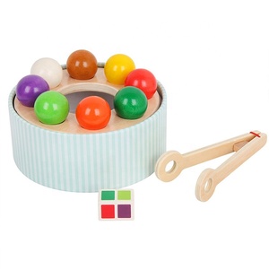 rompecabezas mano coordinación ojo Montessori cuentas enseñanza SIDA clip canicas de madera juguete educativo de montessori - Product Image 2