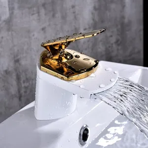 Robinet mitigeur de lavabo pour salle de bains, eau chaude et froide, de haute qualité, prix bas, couleur blanche, meilleur prix