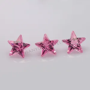 梧州宝石粉色星形立方氧化锆宝石