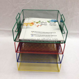 Thương mại đảm bảo tier kim loại Văn Phòng lưới Sắp Xếp Trên Bàn, lưới tài liệu chủ stand, Wire mesh khay Tập Tin - Product Image 6