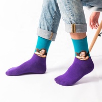 Chaussettes rétro unisexes en coton pour hommes, différentes couleurs disponibles, vente en gros