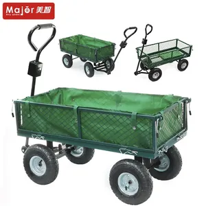 Staal utility tuin wagon afval winkelwagen