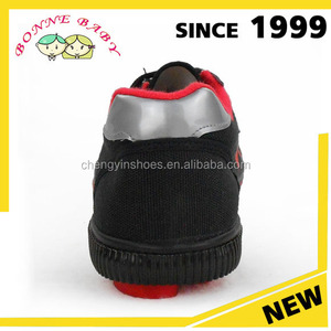Alibaba caliente <span class=keywords><strong>de</strong></span> <span class=keywords><strong>la</strong></span> lona zapatos del punto, negro alto y ata para arriba el pico <span class=keywords><strong>de</strong></span> goma <span class=keywords><strong>de</strong></span> los zapatos corrientes - Product Image 4