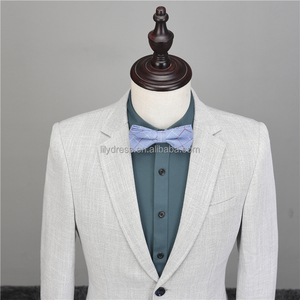 NA44 tuta da uomo di Design 3 pezzi bianco blu abiti uomo smoking abiti da sposa per uomo stile Casual - Product Image 3