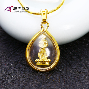 Xuping China 24K color oro joyas de imitación venta al por mayor divinidad estilo religioso pendiente neutro - Product Image 1