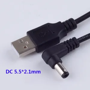 USB a 5,5mm/2,1mm de 5 voltios de barril DC Jack Cable de alimentación