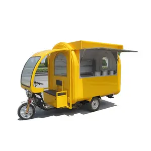2024 уличный мобильный кухонный трехколесный велосипед, фургон для закусок, быстрая индивидуальная тележка для мороженого