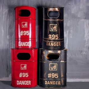 Cestino per Rifiuti Retrò <span class=keywords><strong>da</strong></span> Esterno, Grande Bidone Industriale per <span class=keywords><strong>Bar</strong></span> - Product Image 6