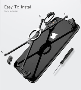 2018 Copertura Del Mobile Per il <span class=keywords><strong>iphone</strong></span> 8 7 <span class=keywords><strong>6</strong></span> più Caso,Del Telefono Del Metallo Per il <span class=keywords><strong>iphone</strong></span> X Con Anello Titolare - Product Image 3