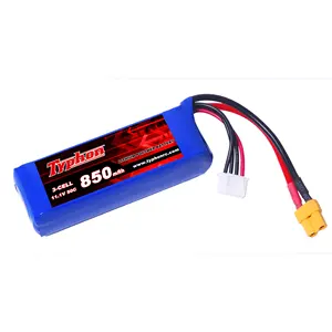 Batterie Lipo 60C/75C 11.1 mAh 850 V, 3S RC, connecteur XT30, pour Drone de course Micro FPV