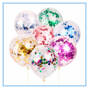 Ballons <span class=keywords><strong>confettis</strong></span> en Latex à hélium transparents, <span class=keywords><strong>ballon</strong></span> rond, Standard, Transparent, pour fête - Product Image 4