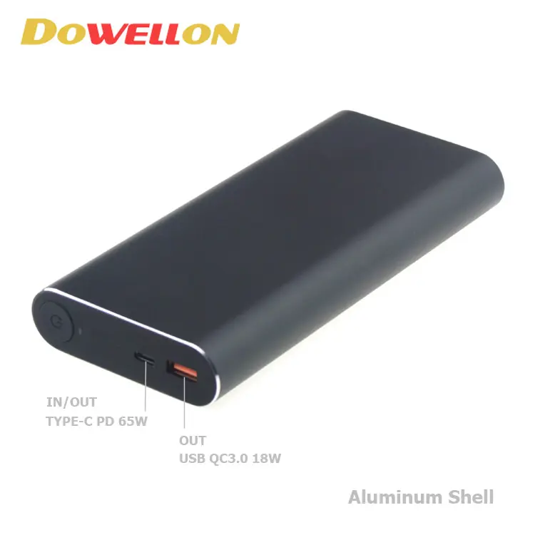 20000mah 65W USB TYPE-C PD Quick Charge Power Bank with qualcomm QC 3.0 4.0 fast charging