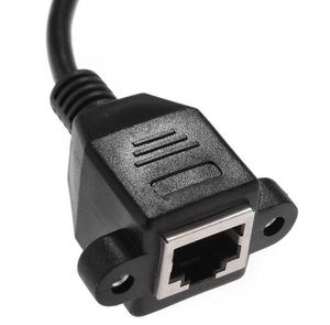 Shenzhen Manoson Black 0.3M 0.5m 1m 1.5m RJ45 Cat5E Male to Female Screw Panel Ethernet LAN Network Extension <strong>Cable</strong> for <strong>Computer</strong> - Product Image 4