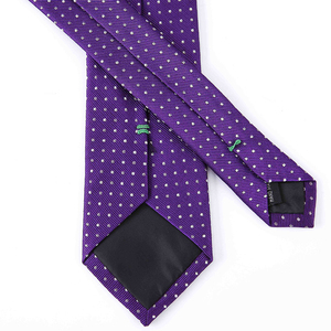 Custom Pattern 100% Silk Woven <strong>Purple</strong> Polka Dot Neck <strong>Ties</strong> for Mens Accessories - Product Image 6