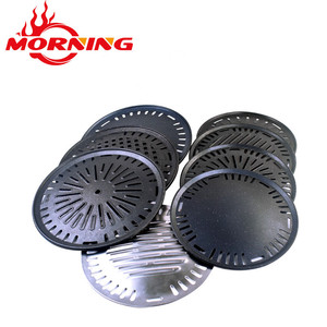 <span class=keywords><strong>Plaque</strong></span> de cuisson et de fondue coréenne antiadhésive en alliage d'aluminium MODI <span class=keywords><strong>pour</strong></span> restaurant, <span class=keywords><strong>barbecue</strong></span>, noir 295x330mm - Product Image 2