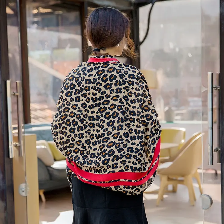 도매 유행 여성 표범 인쇄 shawls 새로운 디자인 캐주얼 코튼 레오파드 스카프 랩