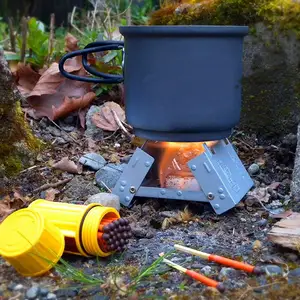 Bếp Lò Esbit Bỏ Túi Nhiên Liệu Rắn Cầm Tay <span class=keywords><strong>Mini</strong></span> Phong Cách Đức Để Đi Bộ Đường Dài Ba Lô Ngoài Trời - Product Image 3