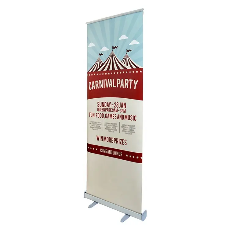 Outdoor Aluminium Roll Up Banner Mechanisme 100*80 80*200 Rollup