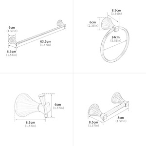 decorativo moderno baño accesorios de baño set <span class=keywords><strong>productos</strong></span> de acero inoxidable 304 montado en la pared accesorios de hardware - Product Image 2