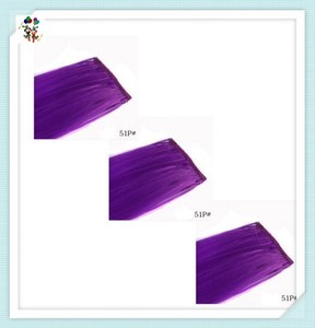 Extensions de <span class=keywords><strong>cheveux</strong></span> synthétiques avec <span class=keywords><strong>clips</strong></span>, couleur violette, bon marché, HPC-0119 - Product Image 3
