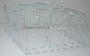 Recinzione in metallo con gabbia di coniglio pieghevole zincata esterna con copertura gabbia <span class=keywords><strong>per</strong></span> cani - Product Image 3