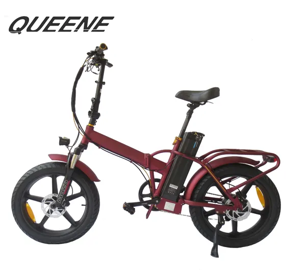 QUEENE/48v 500w Bafang Motor 20inch Folding Fat Tire Electric Bike/electric Bicycle adult electric trike chopper ebike