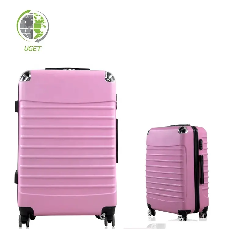 Free Sample Suitcase Sets Pink Hard Luggages For Cabin In Abs