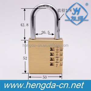 YH1235 Top <span class=keywords><strong>Security</strong></span> 3-Dial combinazione lucchetto in ottone <span class=keywords><strong>antifurto</strong></span> finitura lucida Password sblocca - Product Image 6