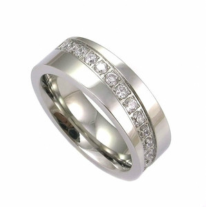 China Factory Aangepast Rvs Sieraden Diamond Ring Cockring - Product Image 1