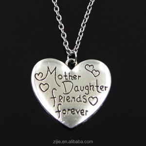 Collar de <span class=keywords><strong>los</strong></span> encantos de la aleación madre hija amigos para siempre colgante collar joyería de moda - Product Image 1