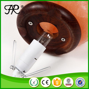 <span class=keywords><strong>Resplandor</strong></span> del himalaya Sal de Roca Lámpara con Base De Madera Tallada A Mano - Product Image 4