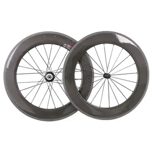 ICANBikes 700C कार्बन Clincer सड़क साइकिल 23mm चौड़ाई पहियों रेसिंग बाइक wheelset