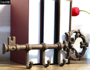 Hierro antiguo bastidor pared montaje decorativo Perchero - Product Image 4