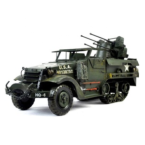 TM134 Auto d'Epoca Americane Retrò, Accessori per Decorazione Casa Vintage, Veicoli <span class=keywords><strong>Militari</strong></span> con Armi Decorative - Product Image 1