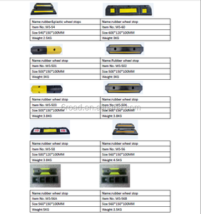 Bouchon de roue en plastique sans odeur, arrêts de roue en caoutchouc de garage réfléchissants CE de Pologne, bouchons de roue de voiture - Product Image 6