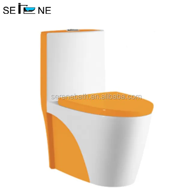 Placard d'eau en céramique orange, toilette sur pied, libre, pour salle de bain et toilette