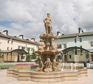 Fontana d'Acqua in Marmo per Esterni con Leoni e Cavalli di Poseidone in <span class=keywords><strong>Pietra</strong></span> Naturale Personalizzata - Product Image 5