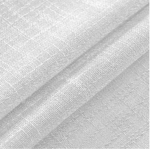 Polyester large largeur Sheer Slub Swiss Voile pour rideau de fenêtre