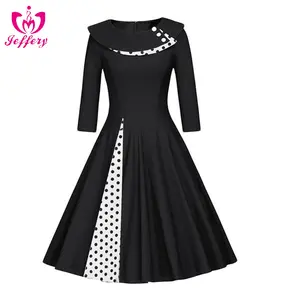 Black Long Sleeves Formal Office Business Styles Casual Dress 2017 Wholesale Woman New Dress Clothes