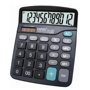 Eates CX-988 12 dígitos Calculadora de propósito general batería fuente de energía solar función mesas calculadora