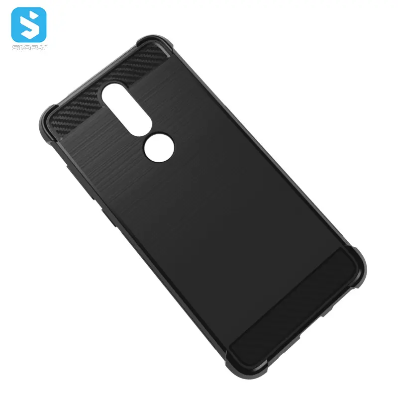 Popular style carbon fiber tpu for nokia 5.1 plus case back cover, tpu phone case for nokia 5.1 plus (2018 ,X5)
