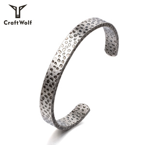 Craft Wolf 2020 Jewelry Mens Women Personalized Gold Jewelry Trendy Designer Stainless Steel Cuff <strong>Bangle</strong> <strong>Bracelet</strong> OEM Factory - Product Image 2