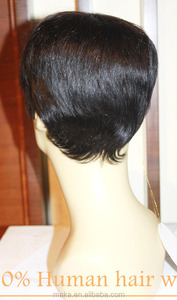 Venta al por mayor <span class=keywords><strong>corto</strong></span> máquina hombres Peluca de cabello humano - Product Image 5
