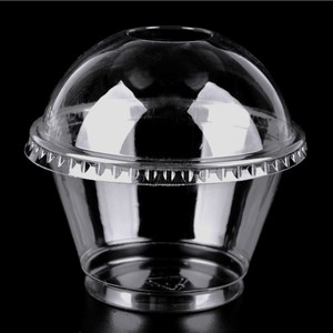 Bol d'emballage rond à glace en plastique avec couvercle dôme, petits ballons transparents, écologiques, jetables, 7oz, 50 pièces - Product Image 3