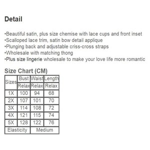 XL-5XL Nuovo Elegante Scollo A V Indumenti Da Notte Sexy Vestito Mini Breve Cielo <span class=keywords><strong>Blu</strong></span> Più Il Formato Raso e Pizzo Chemise Set Con perizoma E31158 - Product Image 2